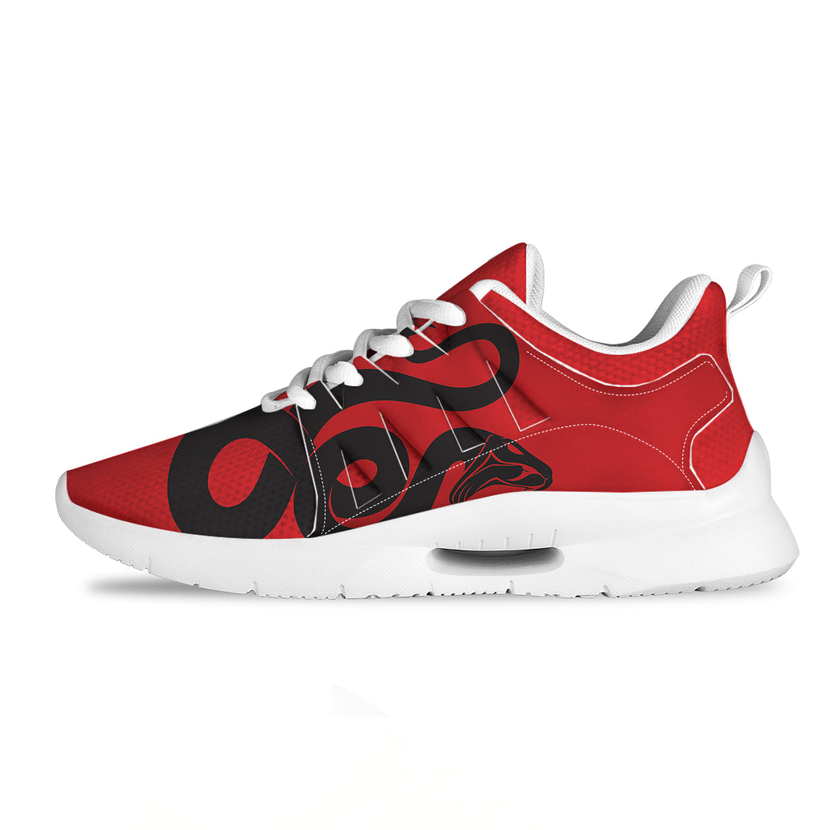Red And Black Snakes Sign Print Tennis Shoes-grizzshop