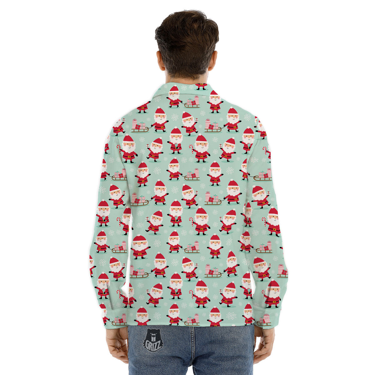 Red And Blue Spider Web Cartoon Print Men's Dress Shirts-grizzshop
