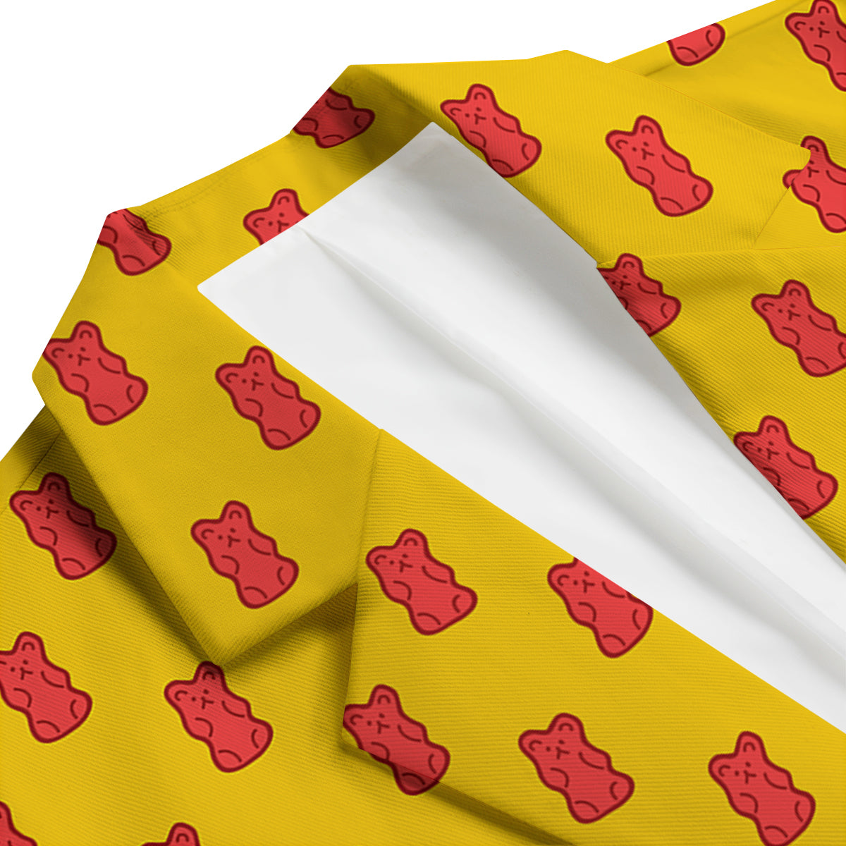 Red And Yellow Gummy bear Print Pattern Men's Blazer-grizzshop