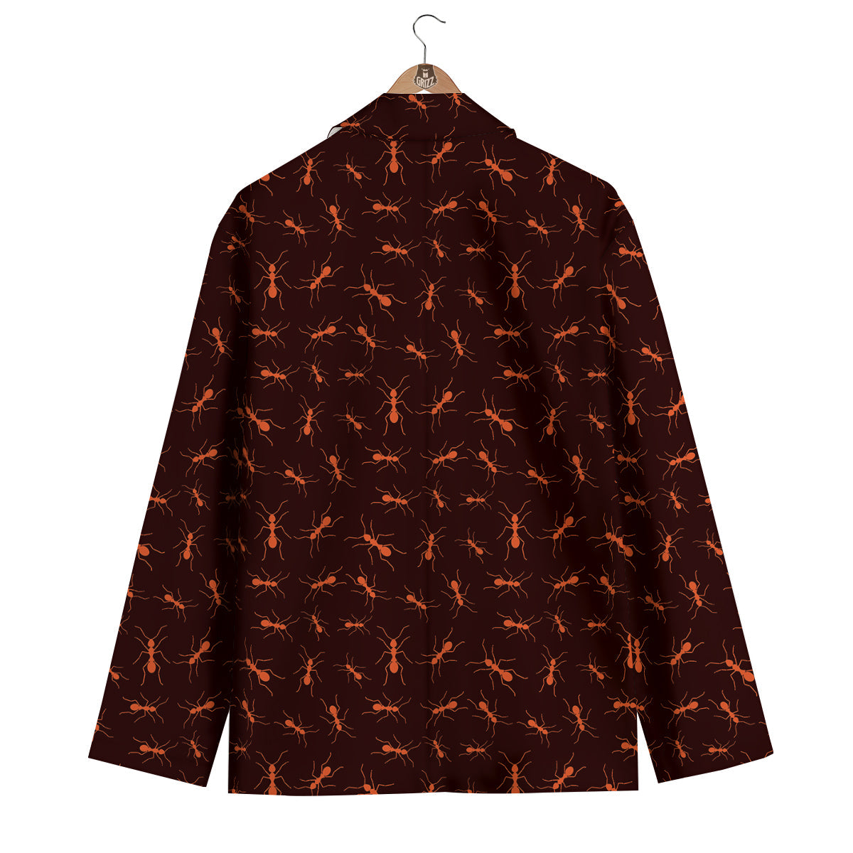 Red Ant Print Pattern Men's Blazer-grizzshop