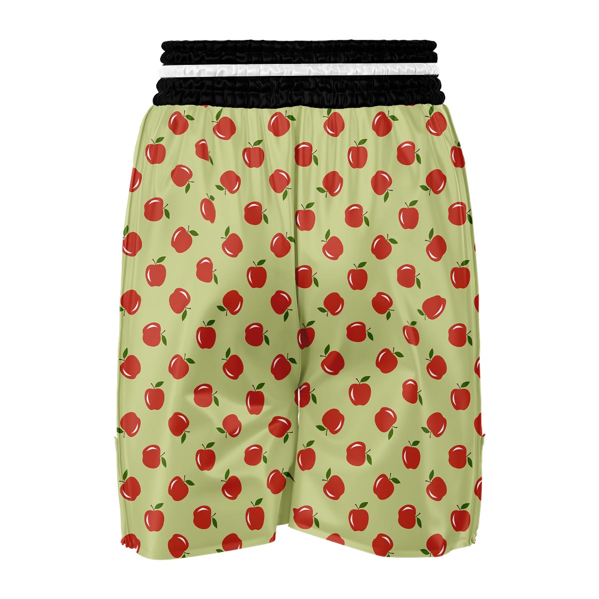 Red Apple Print Pattern Boxing Shorts-grizzshop