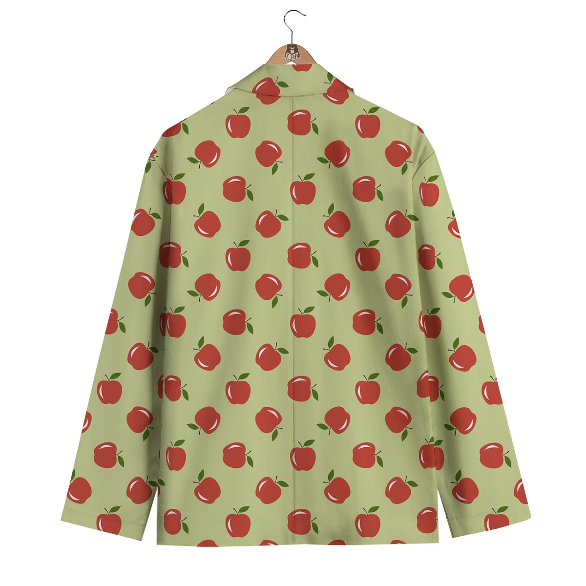Red Apple Print Pattern Men's Blazer-grizzshop