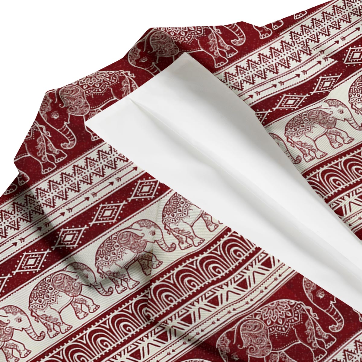 Red Aztec Elephant Pattern Print Men's Blazer-grizzshop