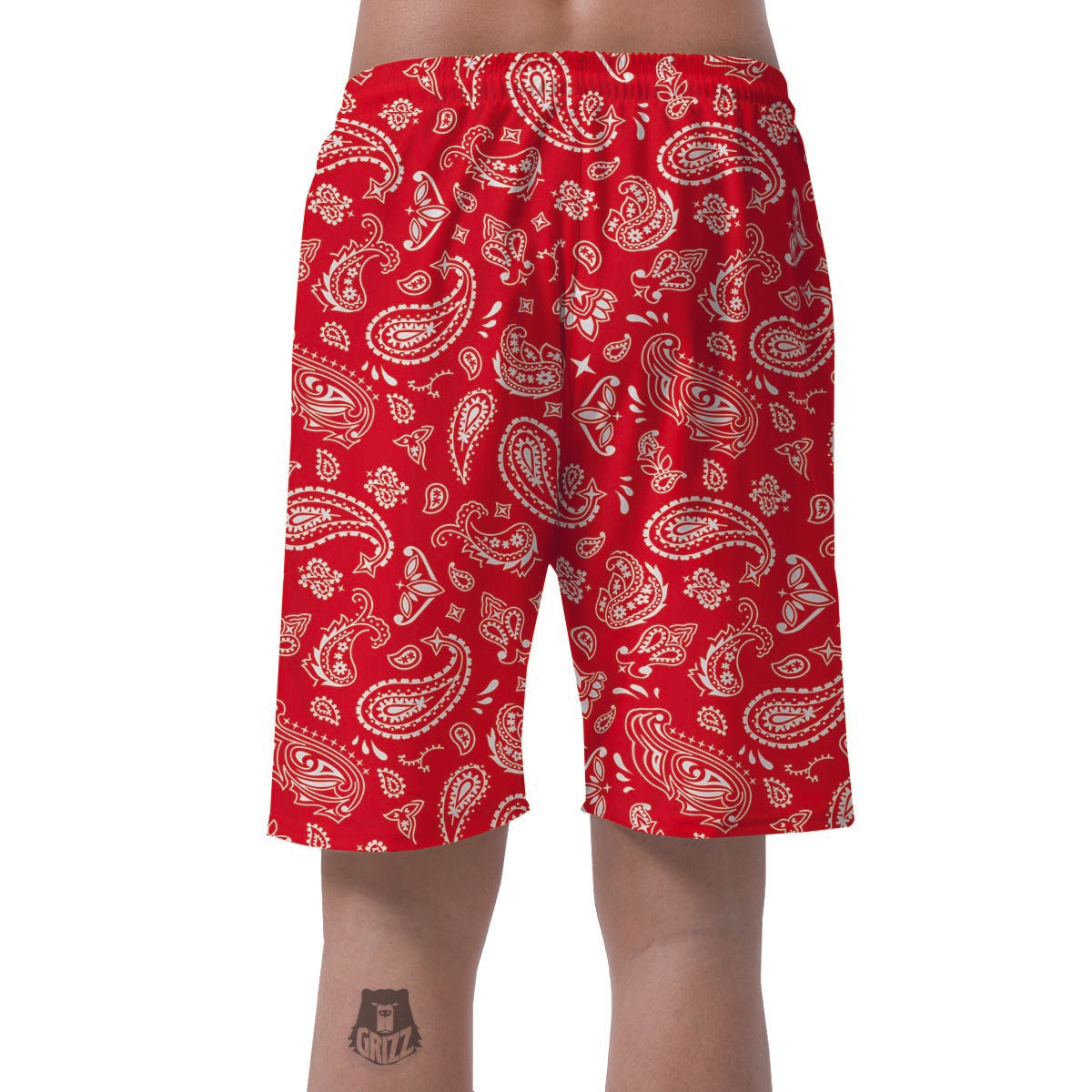Red Bandana Men's Shorts-grizzshop