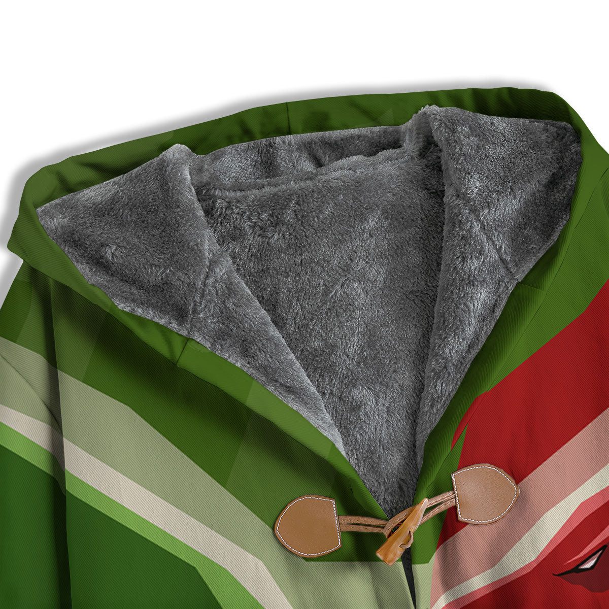Red Bear And Green Bull Stock Print Men's Windbreaker Jacket-grizzshop