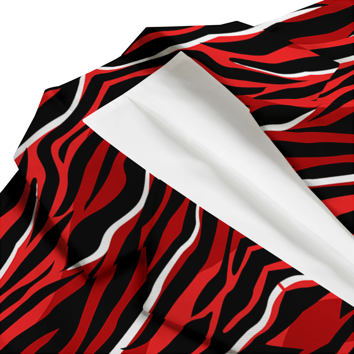 Red Black And White Colored Leopard Print Pattern Men's Blazer-grizzshop