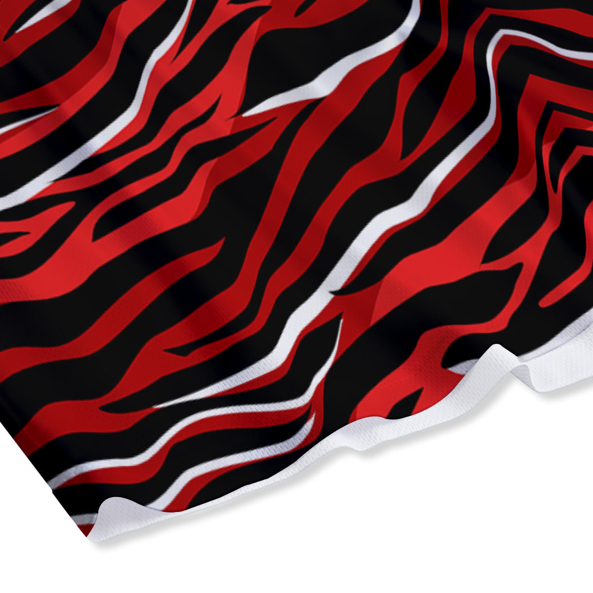 Scottish Plaid Grey Black And Red Print Mesh Shorts