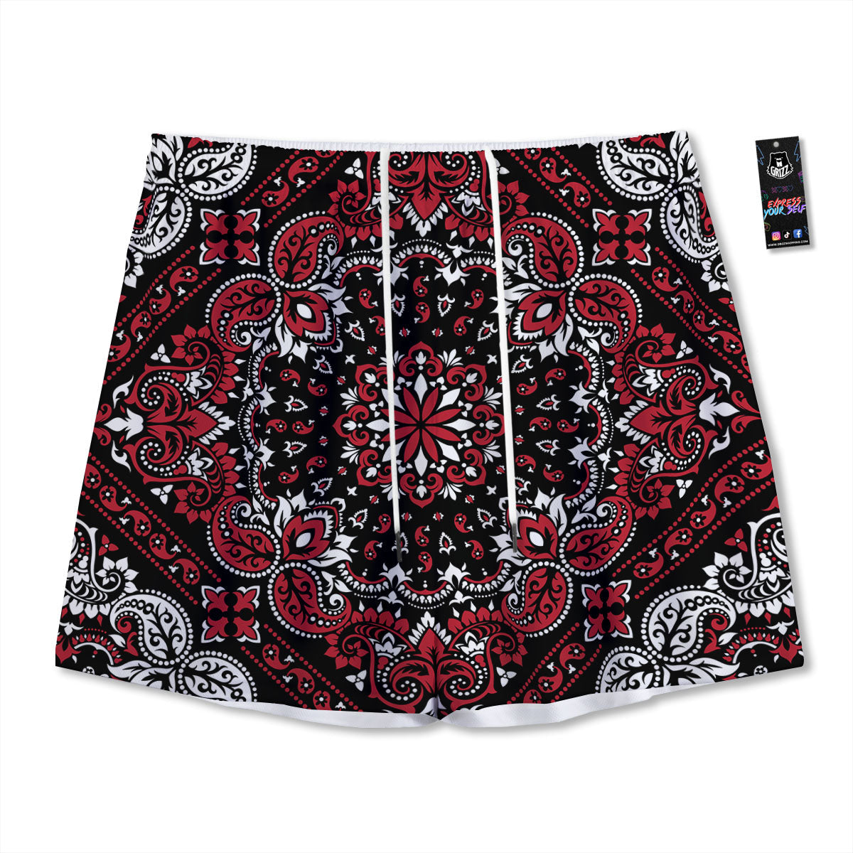 Pyramid Galaxy Print Mesh Shorts