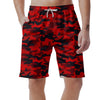 Red Camo Print Men's Shorts-grizzshop