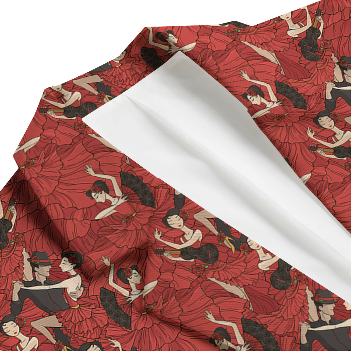 Red Dance Print Pattern Men's Blazer-grizzshop
