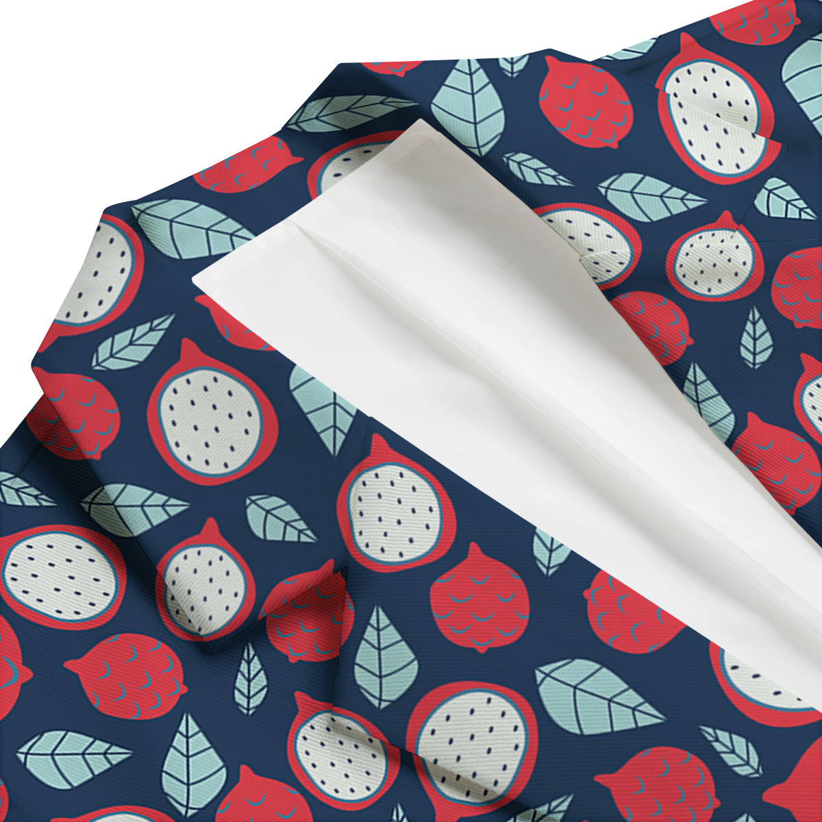 Red Dragon Fruit Print Pattern Men's Blazer-grizzshop