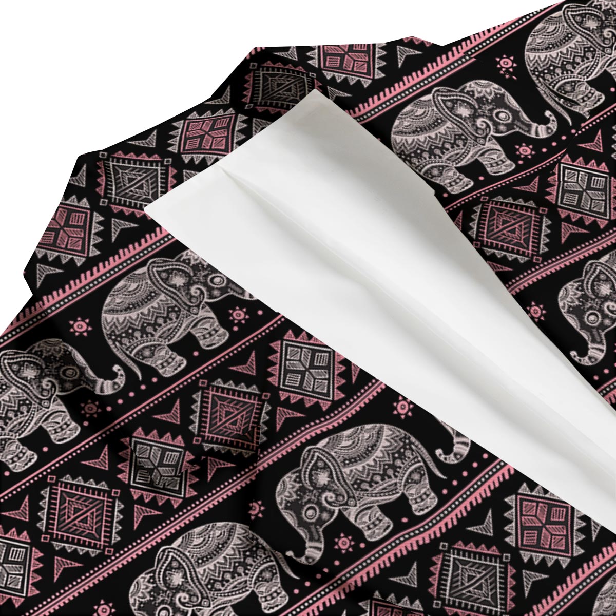 Red Elephant Aztec Pattern Print Men's Blazer-grizzshop