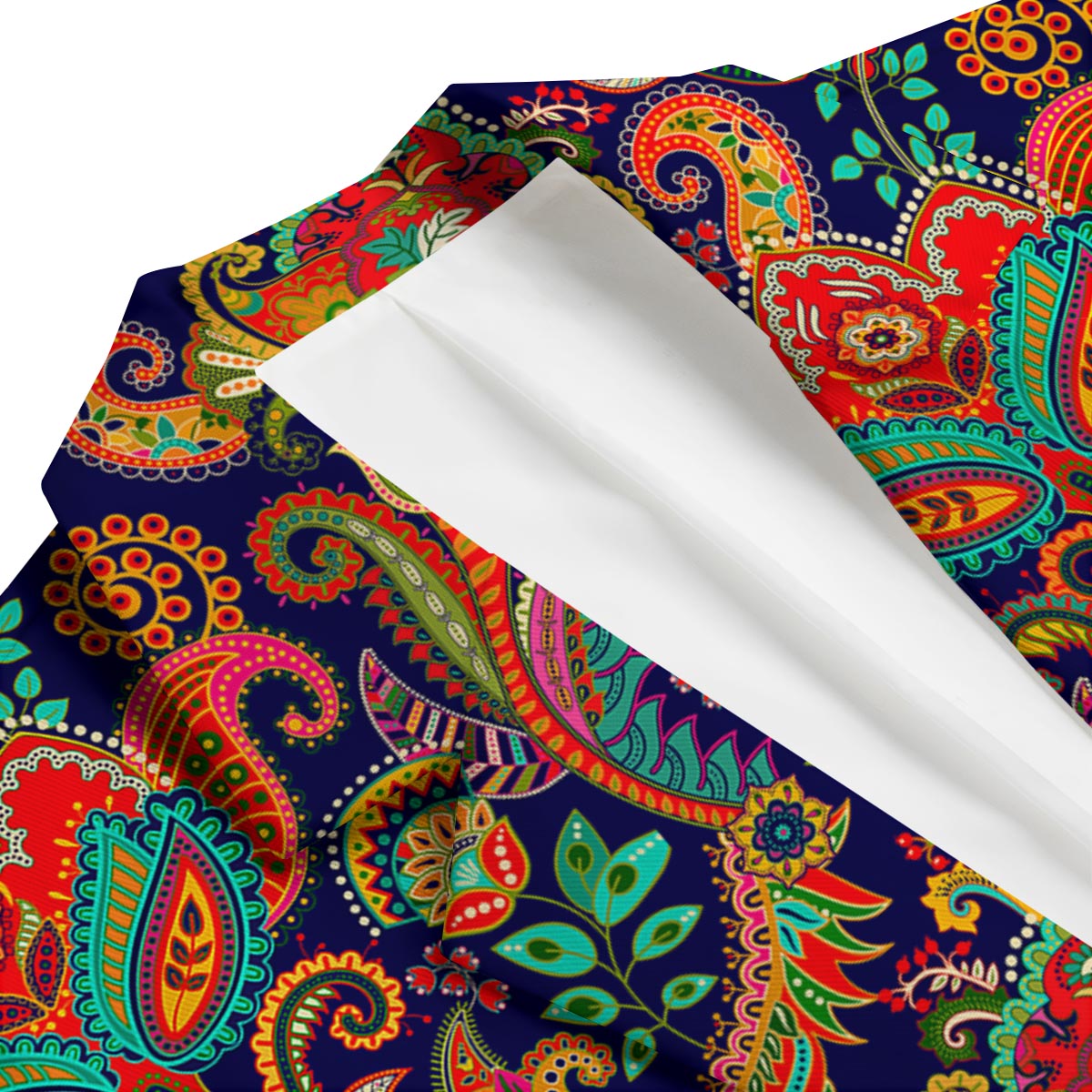 Red Flower Paisley Pattern Print Men's Blazer-grizzshop