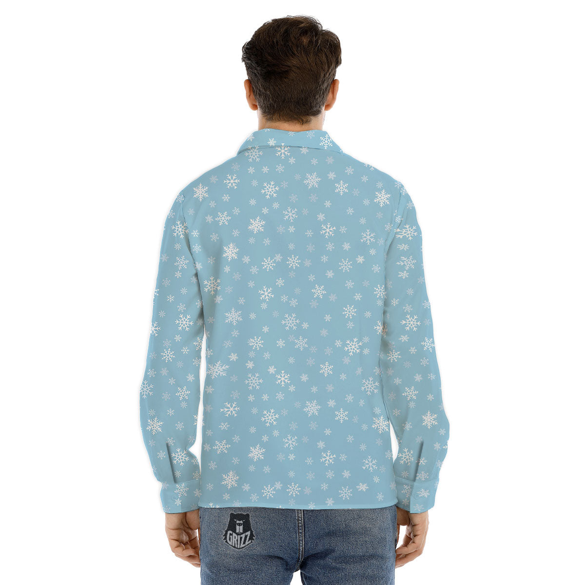 Red Heart Spider Web Print Men's Dress Shirts-grizzshop