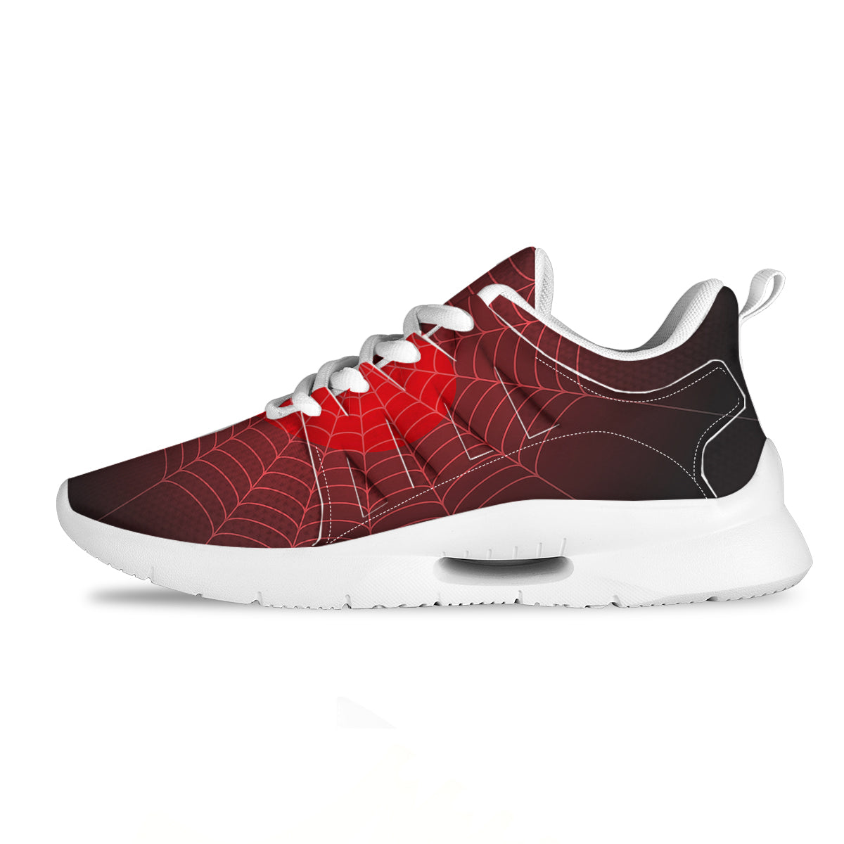 Red Heart Spider Web Print Tennis Shoes-grizzshop