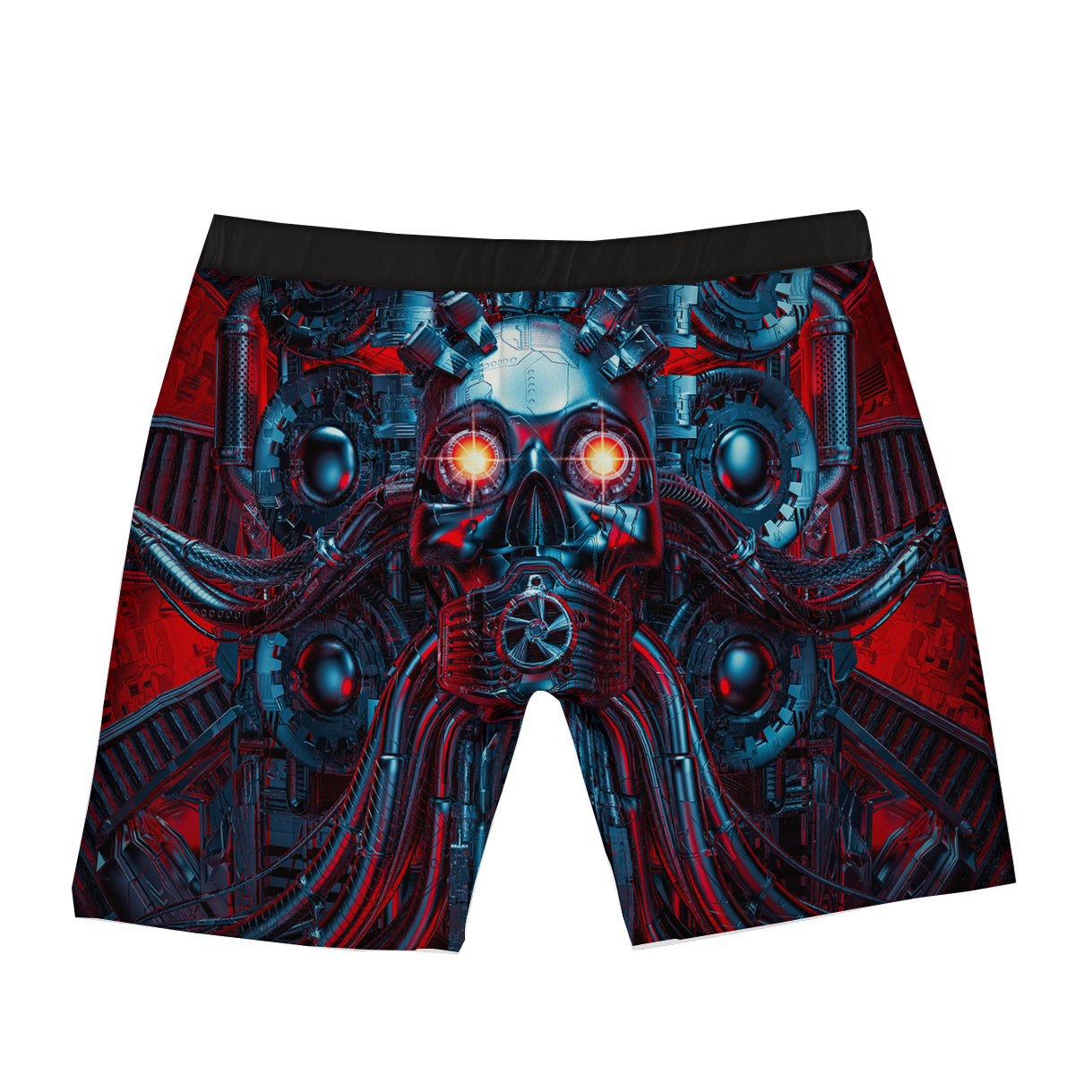 Red Machine Robot Print Boxer Briefs-grizzshop