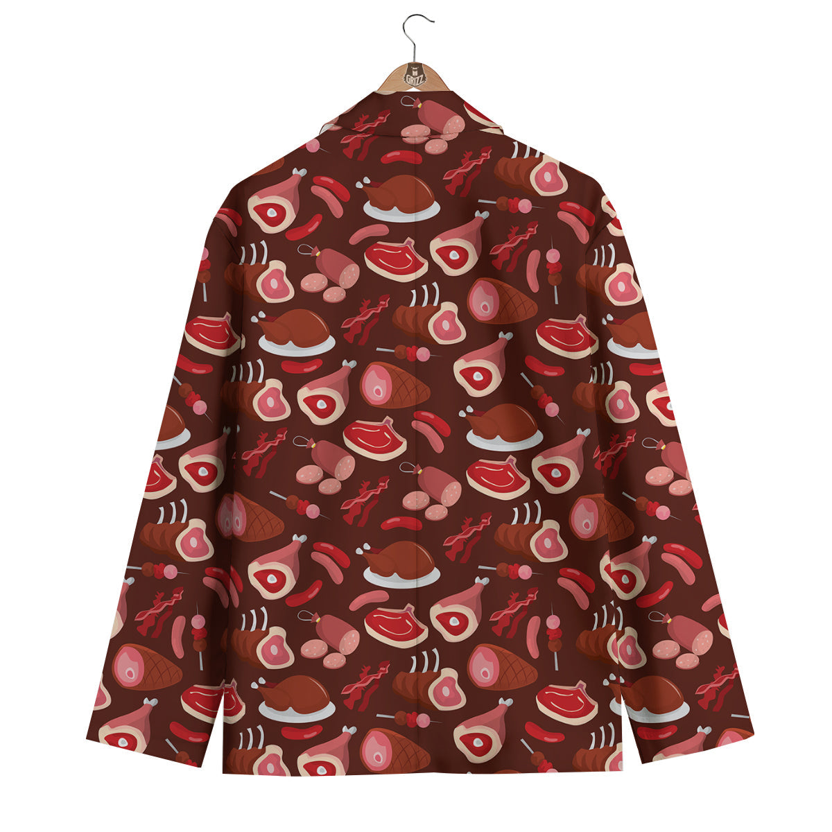 Red Meat Beef Pork Print Pattern Men's Blazer-grizzshop