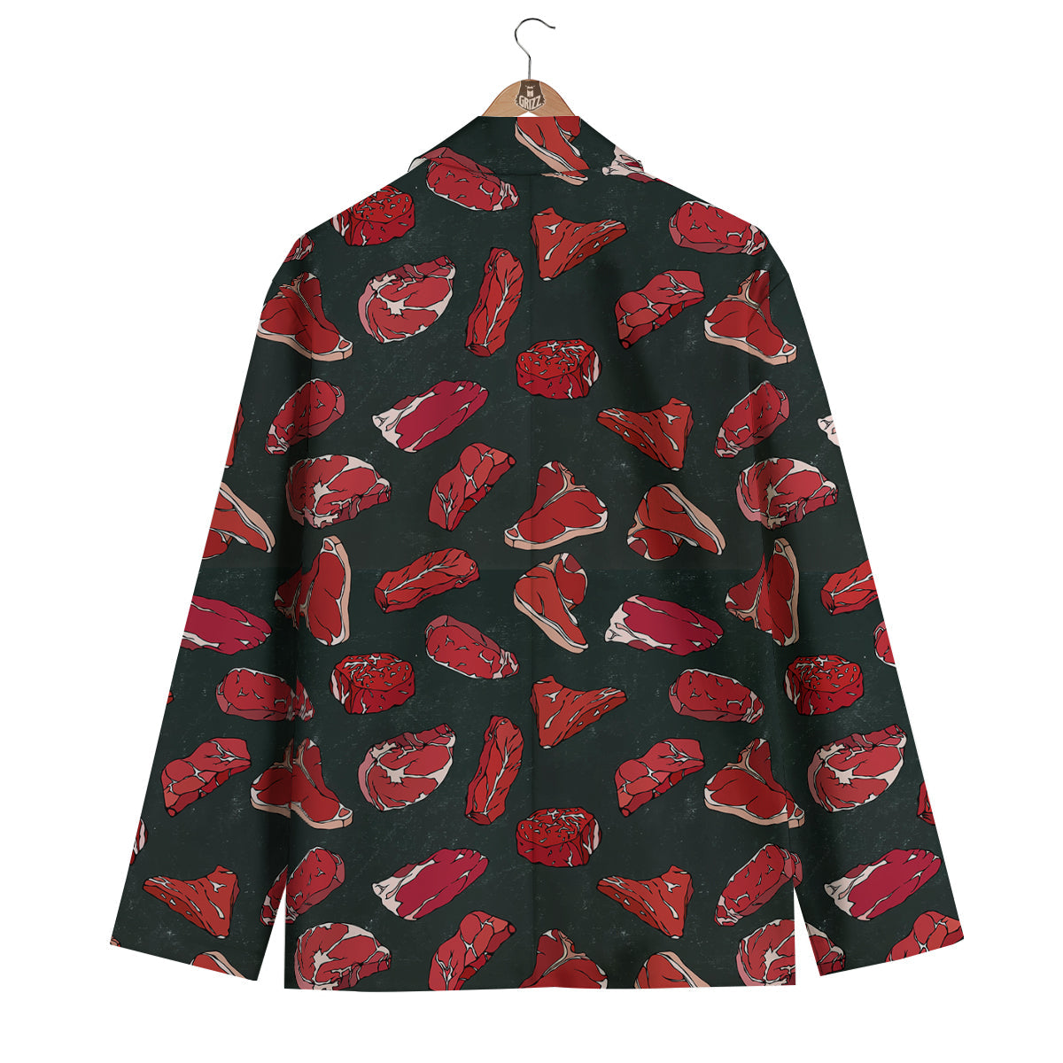 Red Meat Beef Print Pattern Men's Blazer-grizzshop
