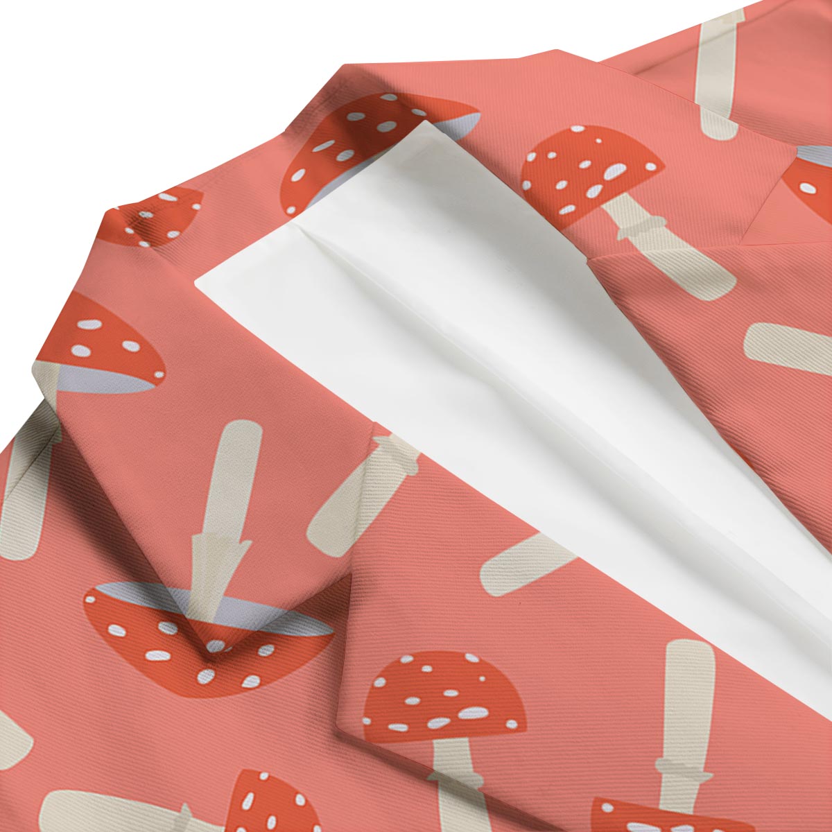 Red Mushroom Dot Pattern Print Men's Blazer-grizzshop