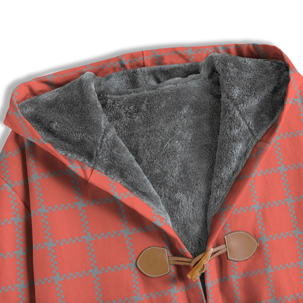 Red Pastel And Grey Tattersall Print Men's Windbreaker Jacket-grizzshop