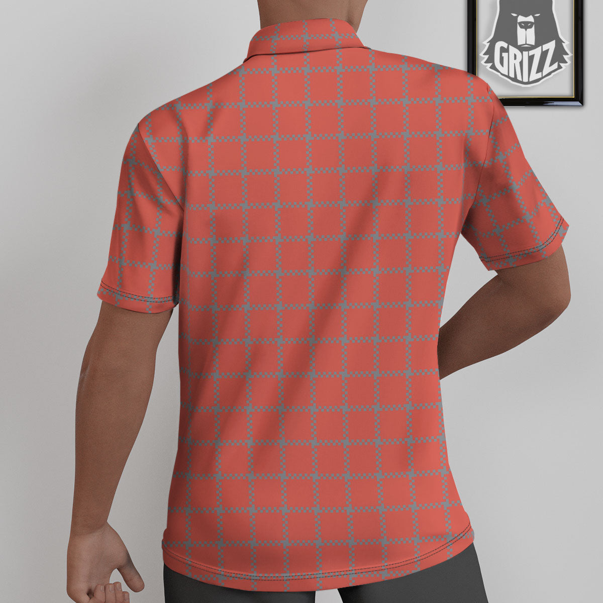 Red Pastel And Grey Tattersall Print Untucked Shirts-grizzshop