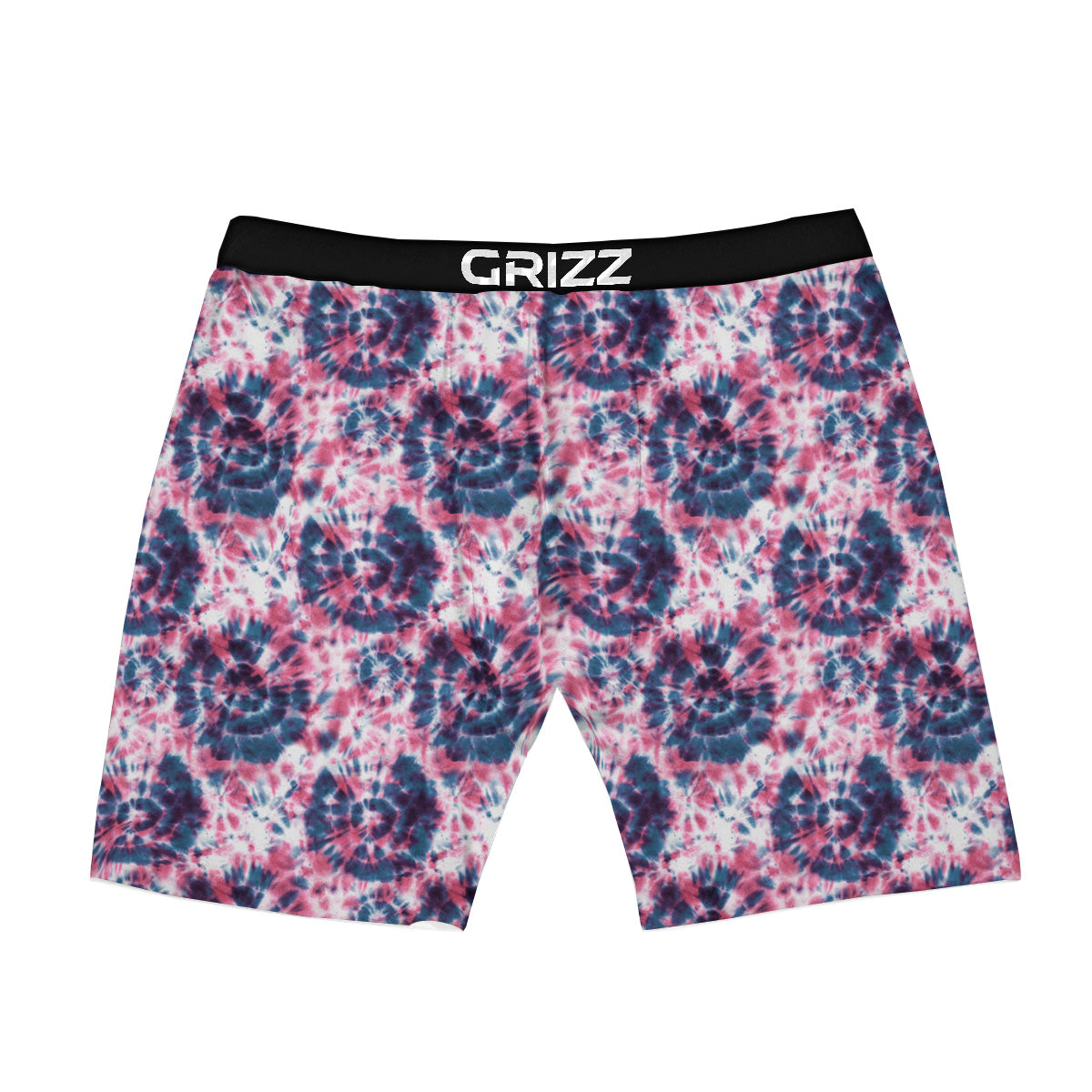 Red Tie Dye Blue Shibori Print Pattern Boxer Briefs-grizzshop
