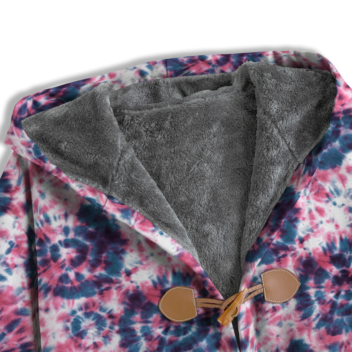 Red Tie Dye Blue Shibori Print Pattern Men's Windbreaker Jacket-grizzshop