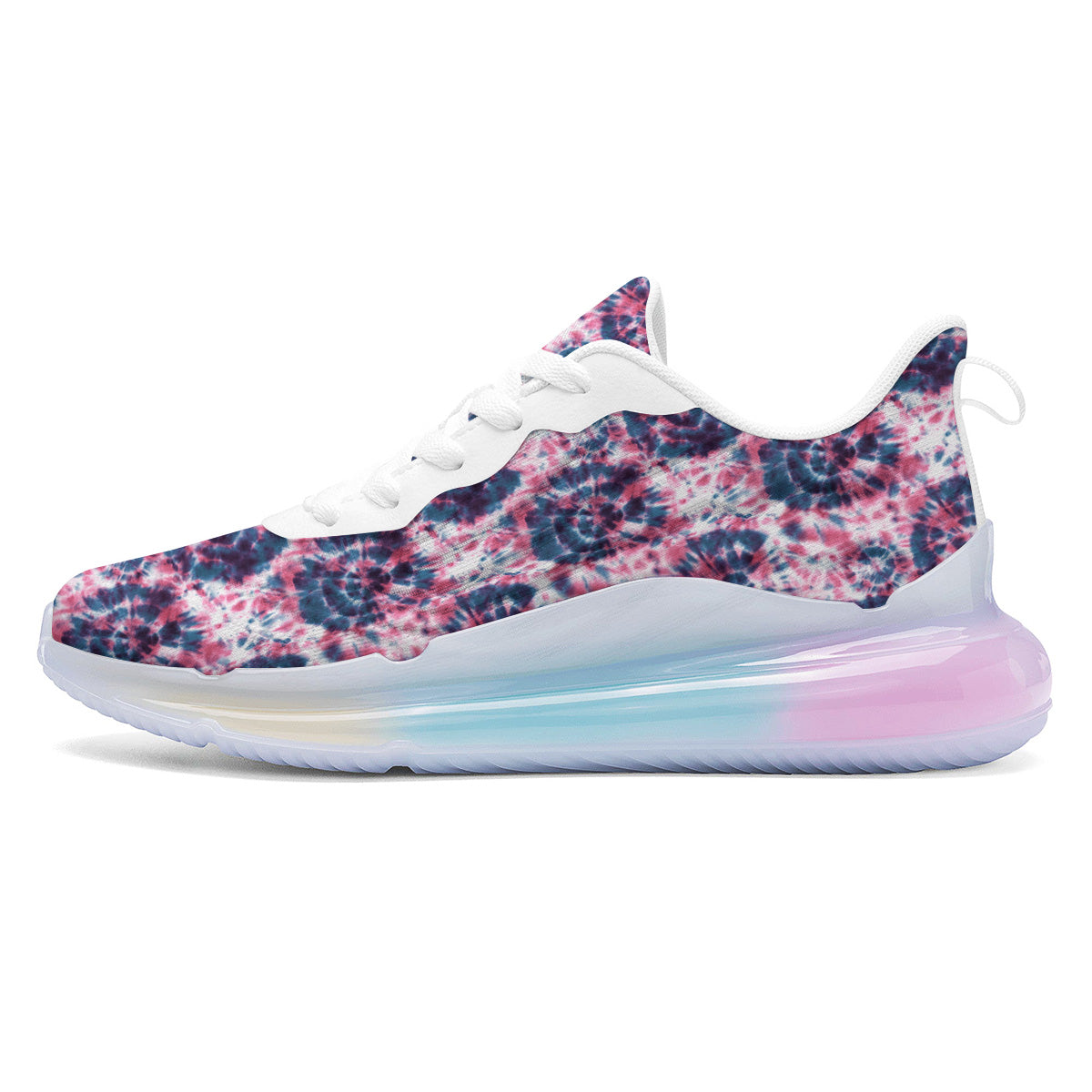 Red Tie Dye Blue Shibori Print Pattern Running Sneakers-grizzshop