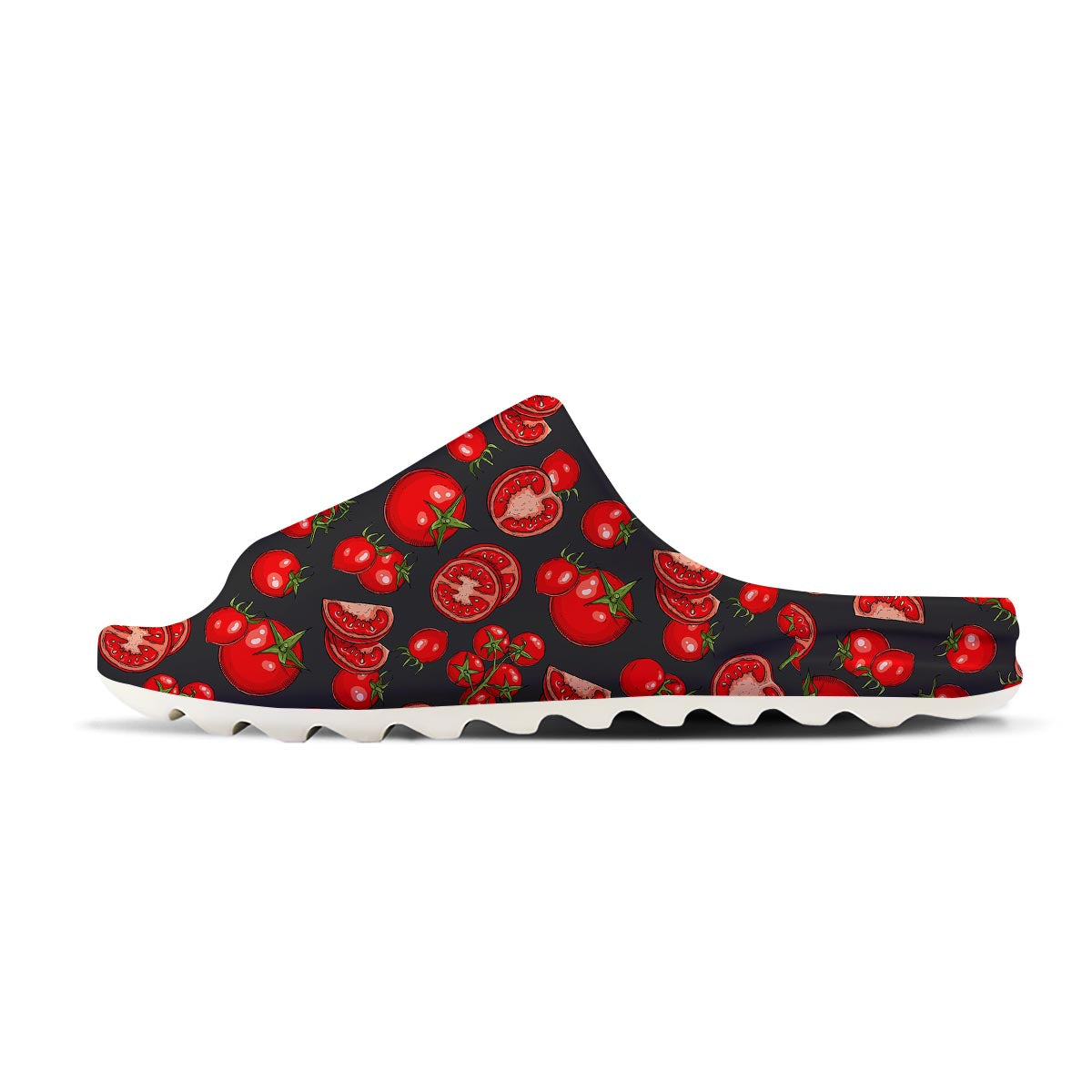 Red Tomato Print Pattern Sandals-grizzshop