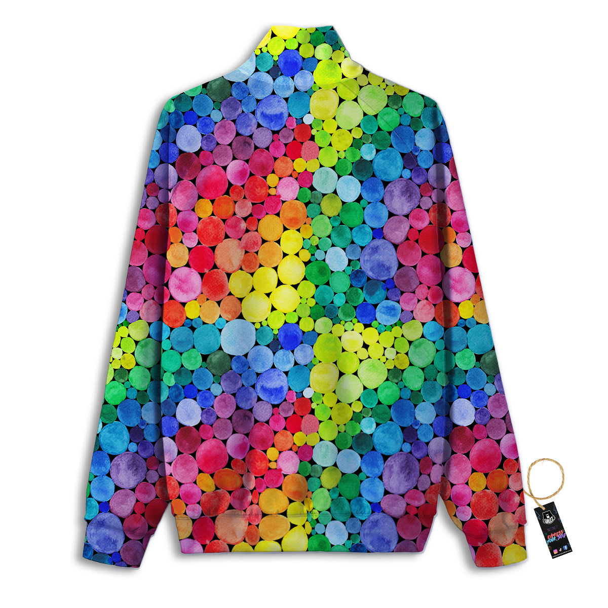 Red Tomato Print Pattern Track Jacket-grizzshop