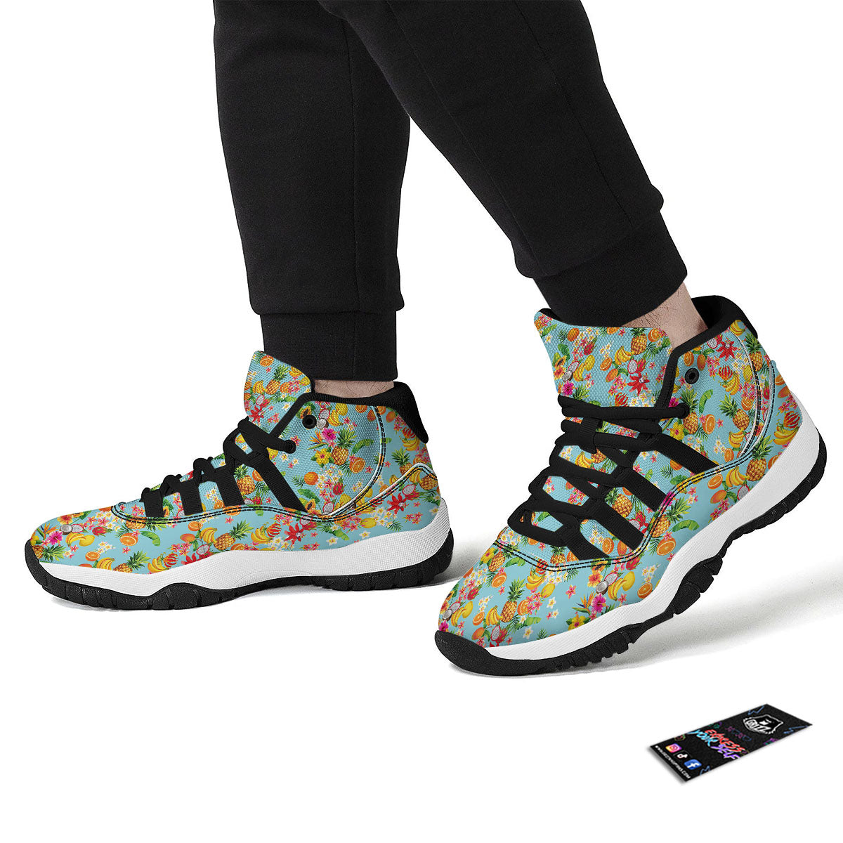 Red Unicorn Skeleton Print Pattern Black Bball Shoes-grizzshop
