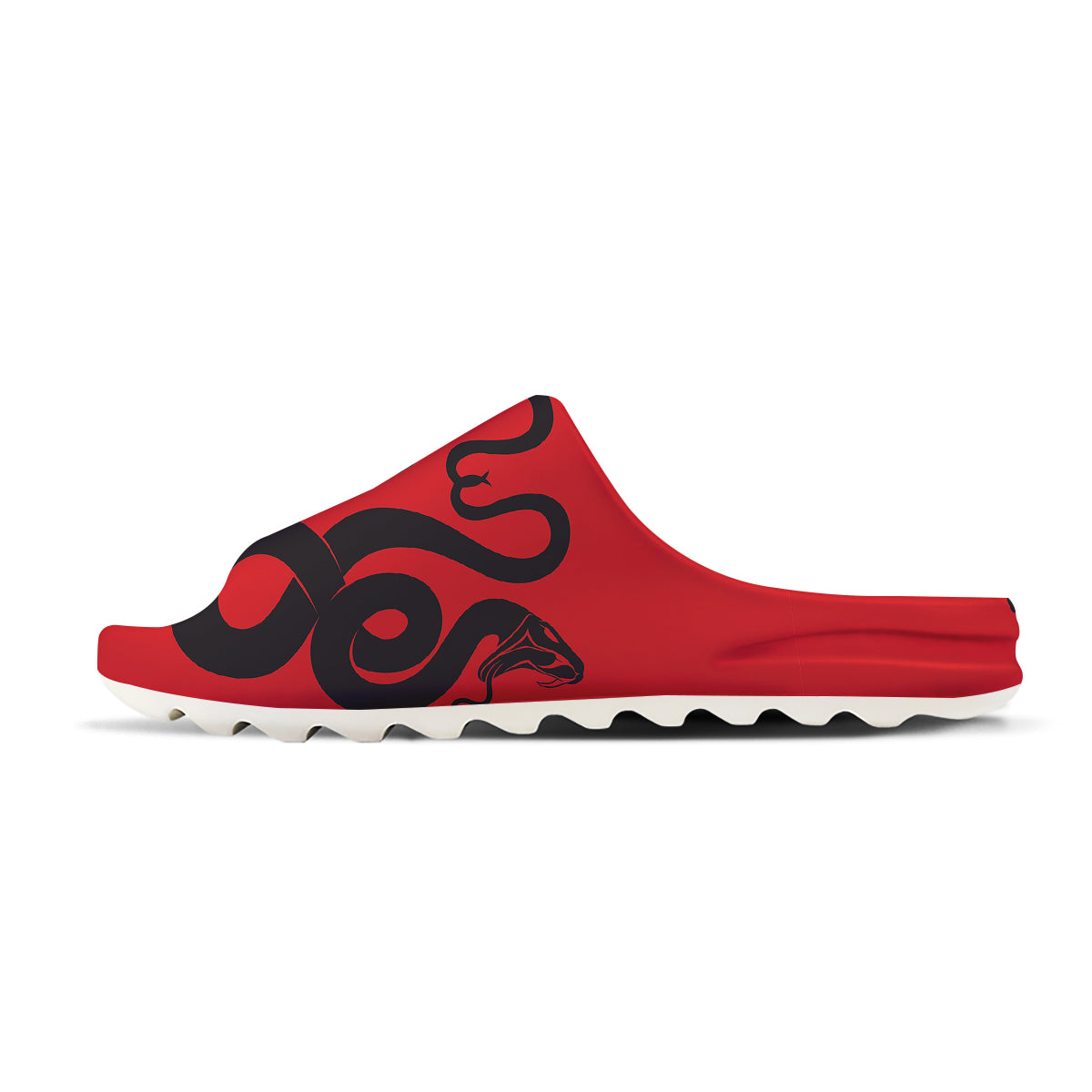 Red And Black Snakes Sign Print Sandals-grizzshop