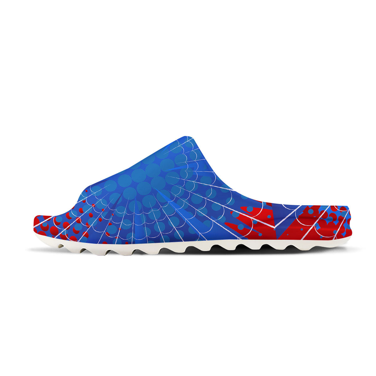 Red And Blue Spider Web Cartoon Print Sandals-grizzshop