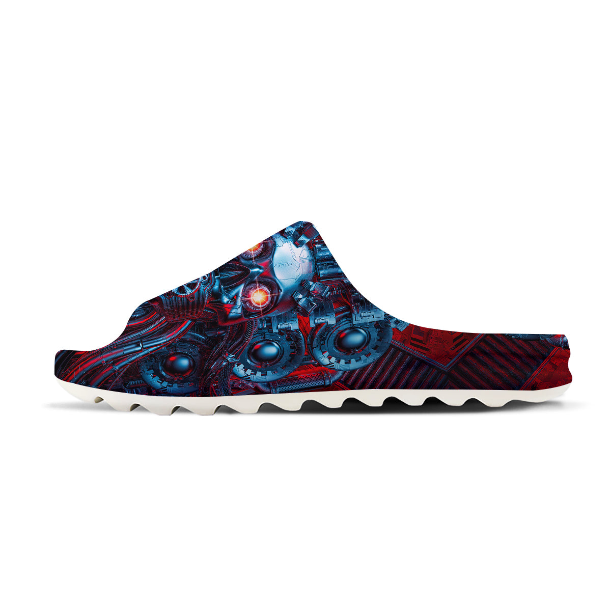 Red Machine Robot Print Sandals-grizzshop