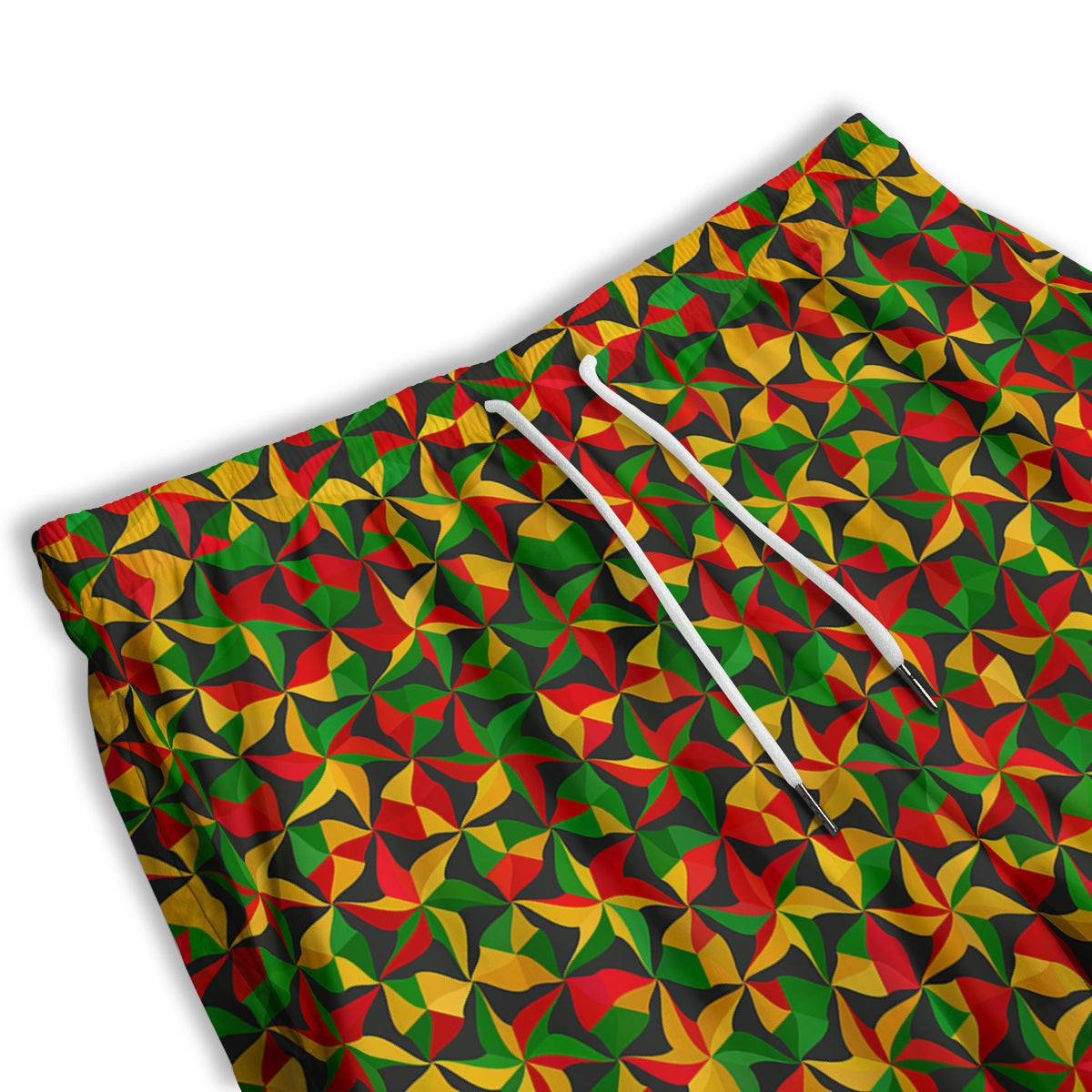 Reggae Abstract Geometric Print Pattern Men's Athletic Shorts