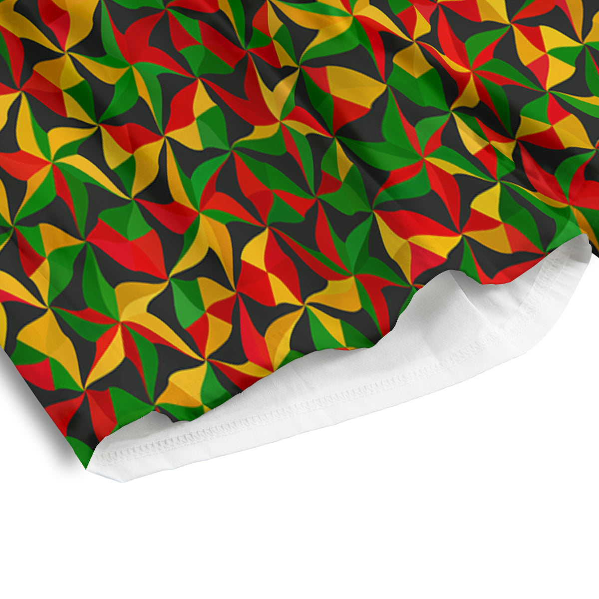 Reggae Abstract Geometric Print Pattern Men's Athletic Shorts