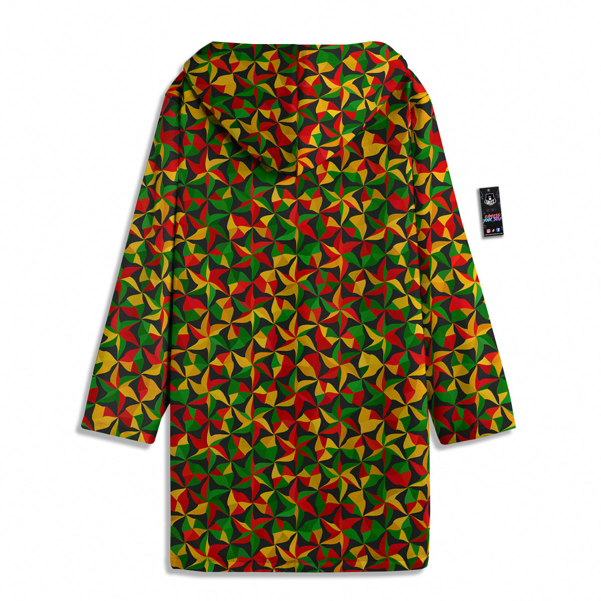 Reggae Abstract Geometric Print Pattern Men's Windbreaker Jacket-grizzshop