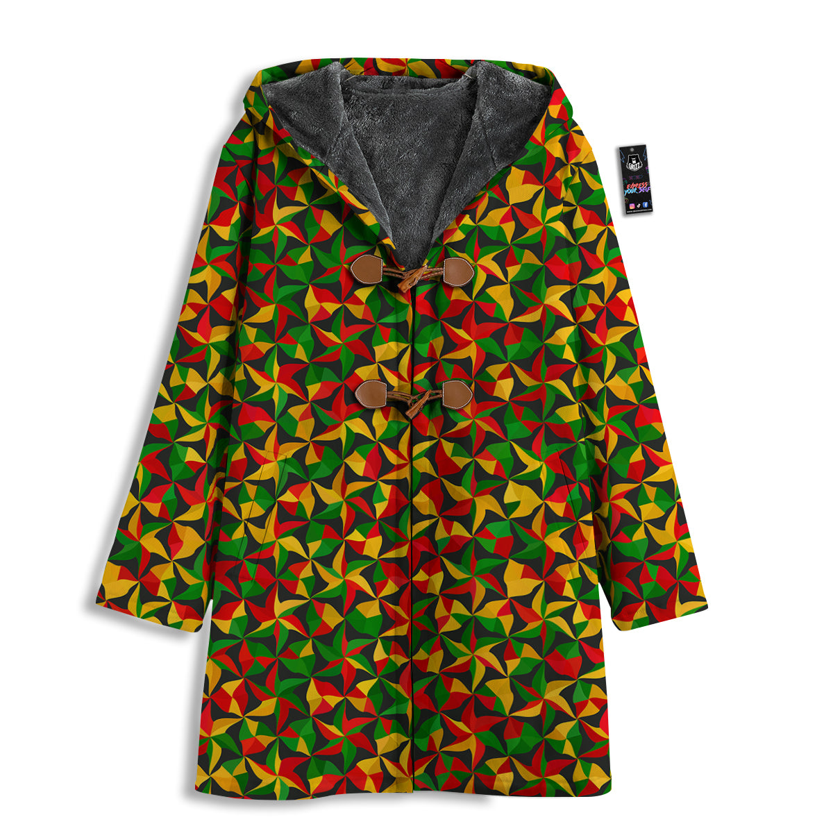 Reggae Abstract Geometric Print Pattern Men's Windbreaker Jacket-grizzshop
