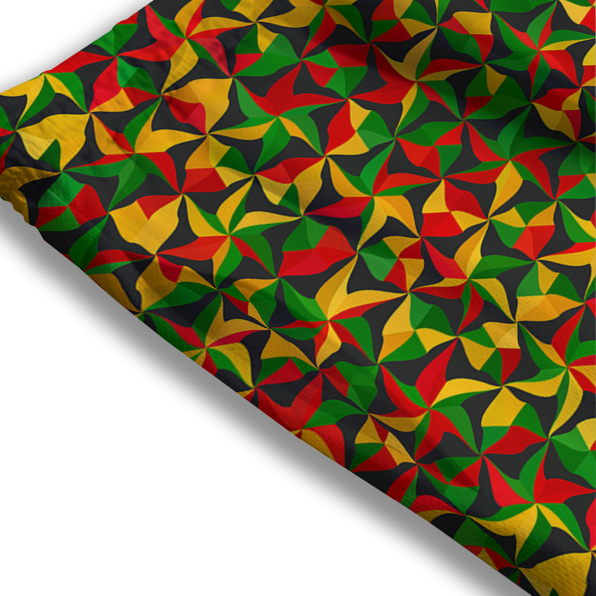 Reggae Abstract Geometric Print Pattern Mesh Shorts-grizzshop
