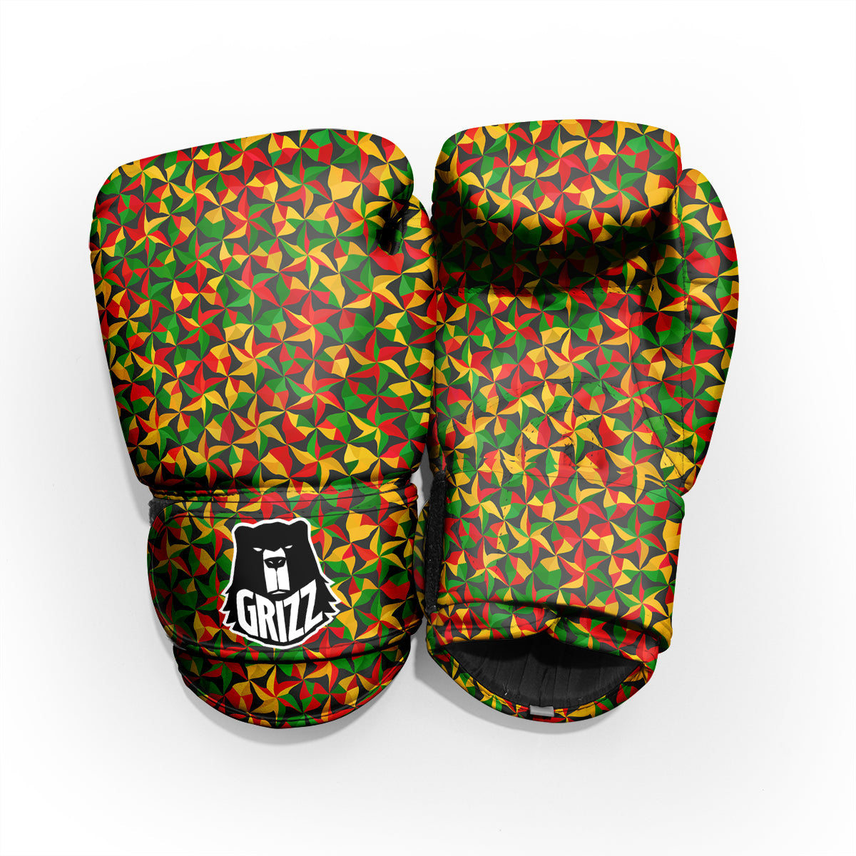 Reggae Abstract Geometric Print Pattern Sparring Gloves-grizzshop