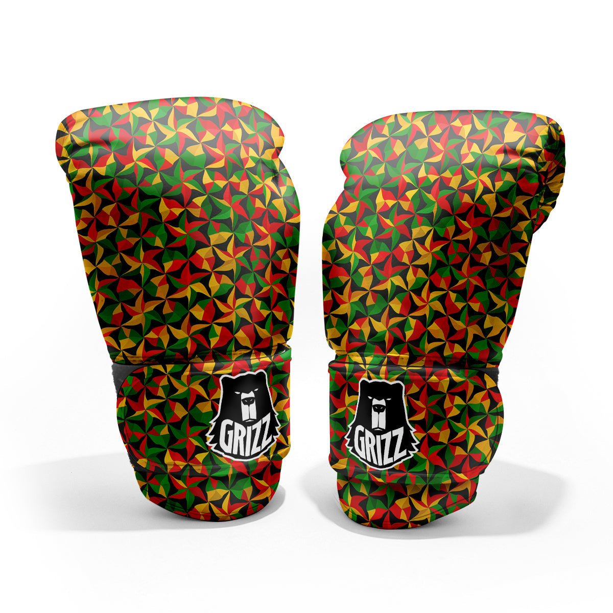 Reggae Abstract Geometric Print Pattern Sparring Gloves-grizzshop