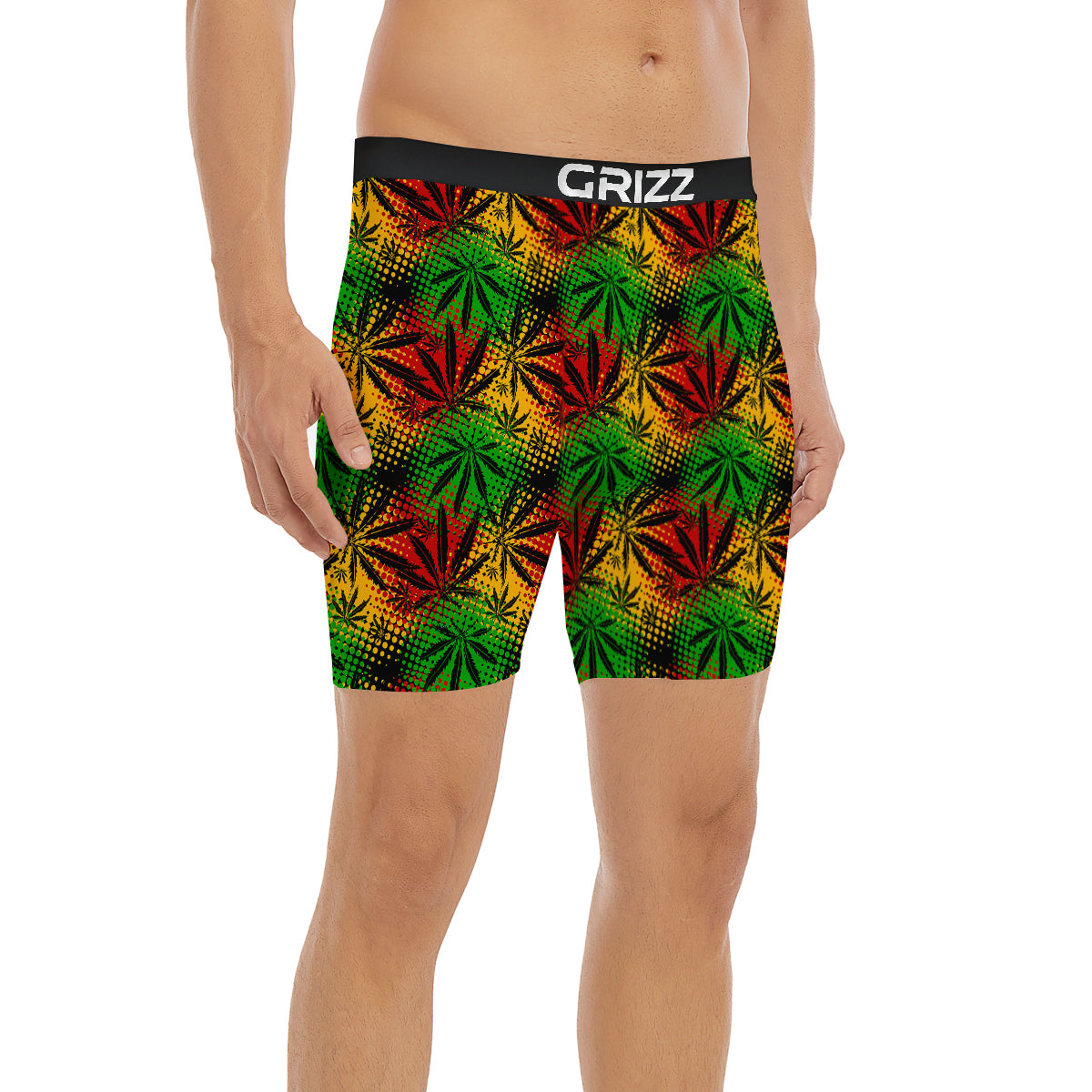 Reggae Abstract Print Pattern Boxer Briefs-grizzshop