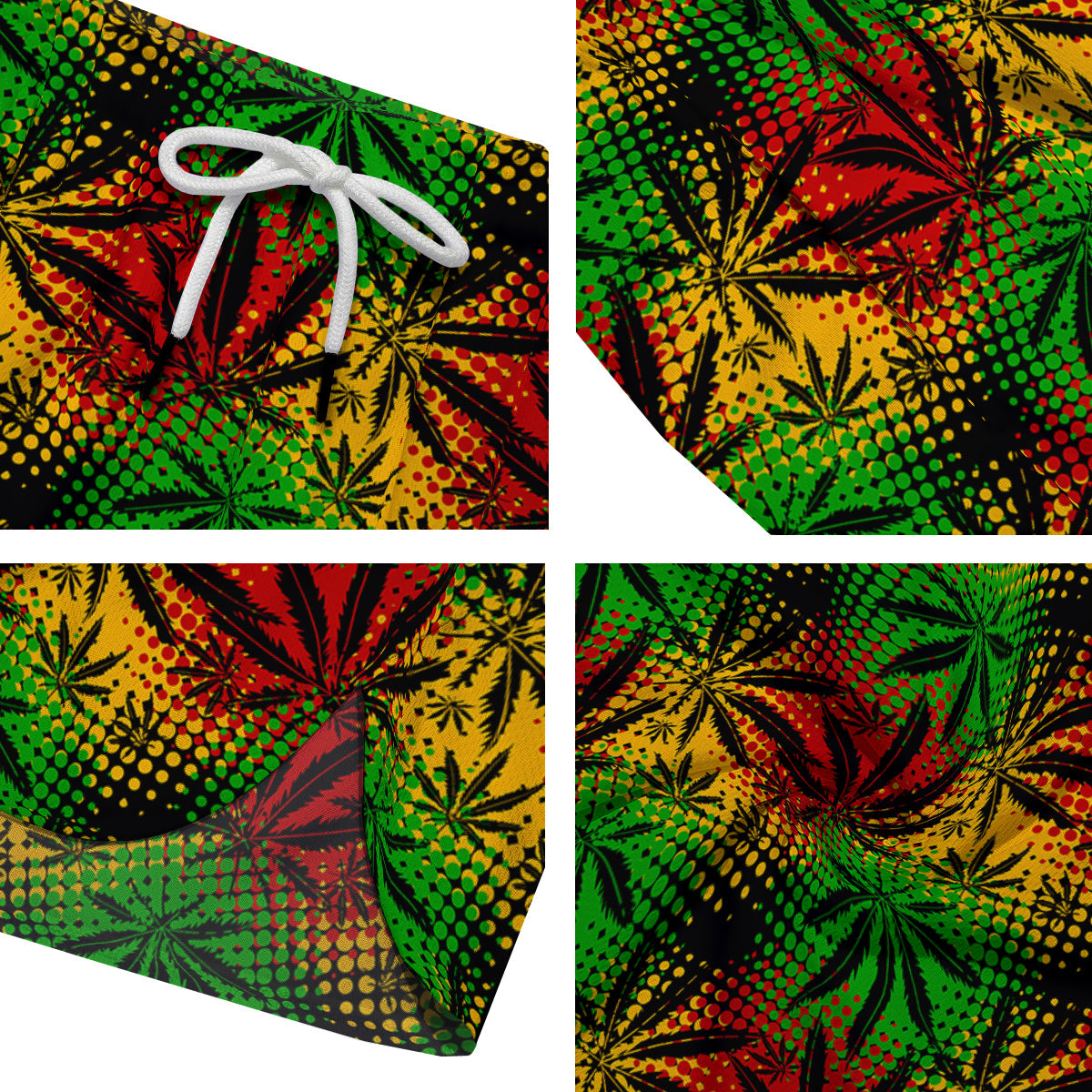 Reggae Abstract Print Pattern Men's Running Shorts-grizzshop