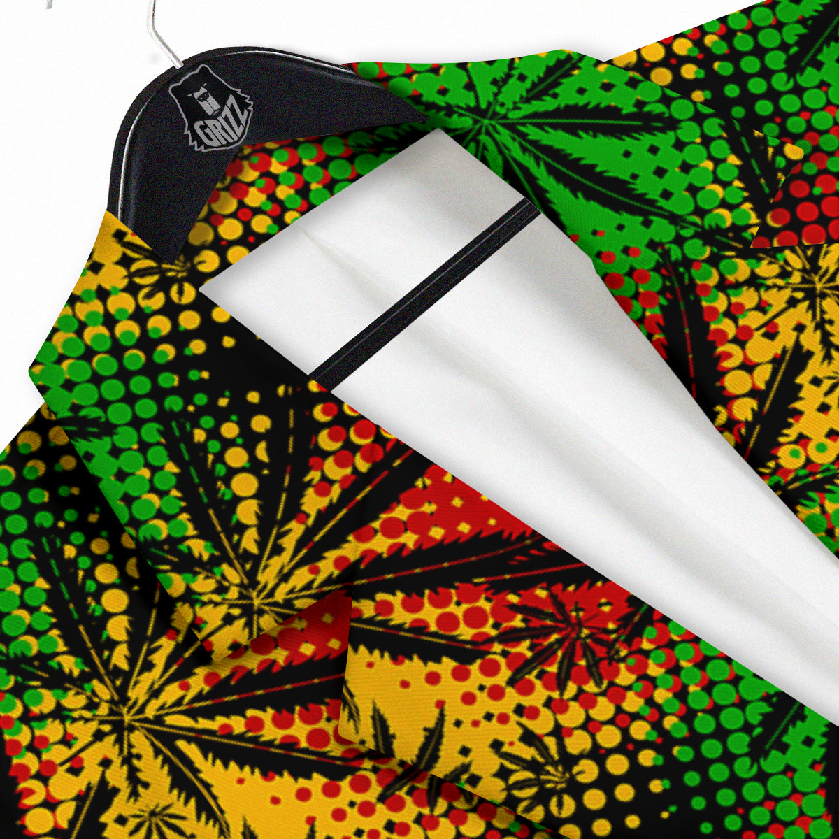 Reggae Abstract Print Pattern Men's Sport Coat-grizzshop