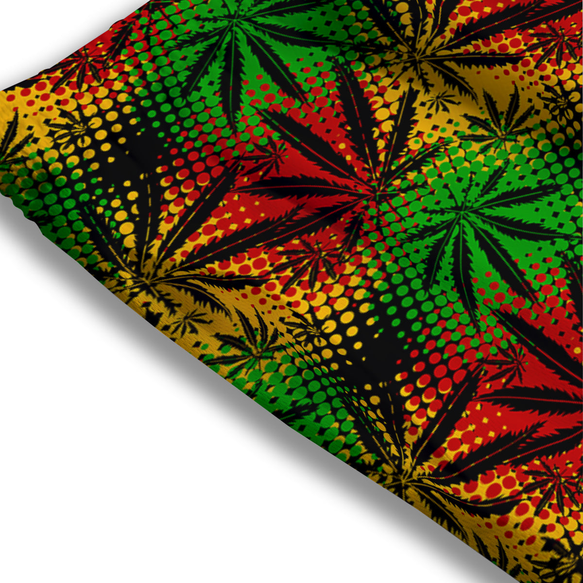 Reggae Abstract Print Pattern Mesh Shorts-grizzshop