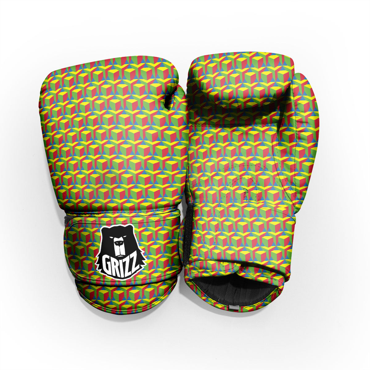Reggae Geometric Print Pattern Sparring Gloves-grizzshop