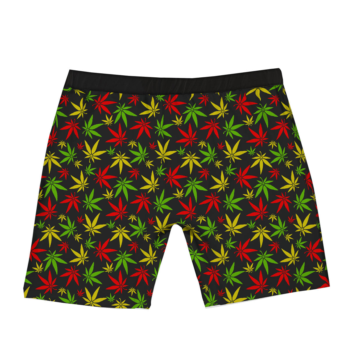 Reggae Hemp Leaf Print Pattern Boxer Briefs-grizzshop