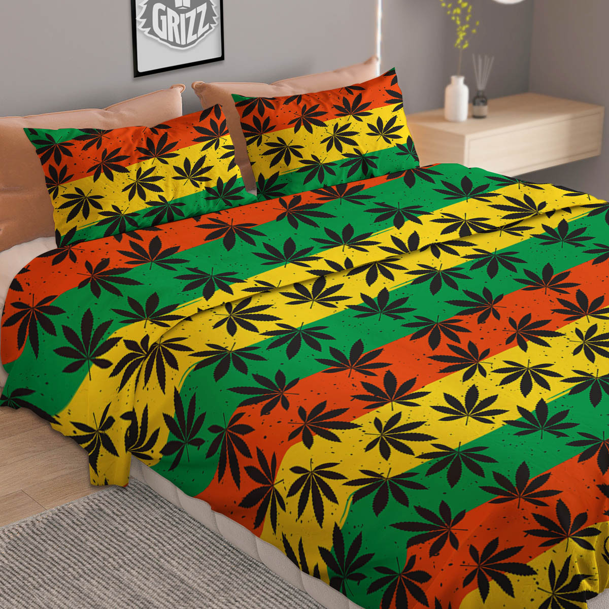 Portrait English Bulldog Print Duvet Cover Bedding Set