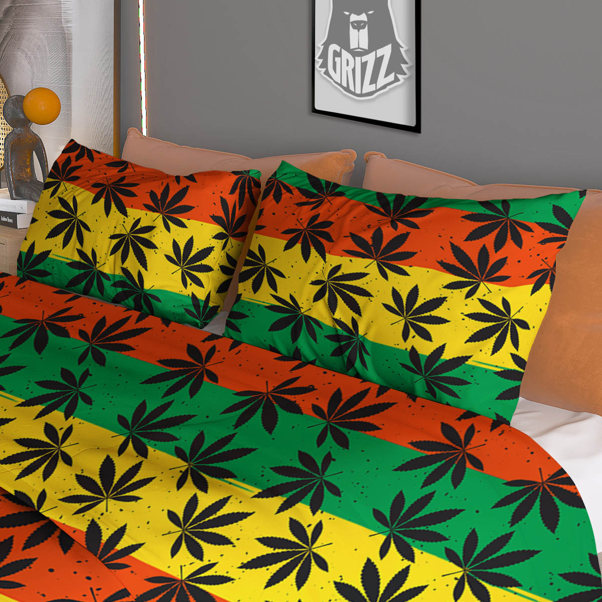 Portrait English Bulldog Print Duvet Cover Bedding Set