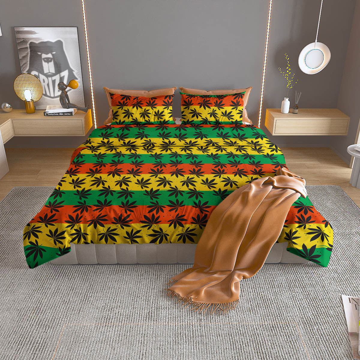 Portrait English Bulldog Print Duvet Cover Bedding Set